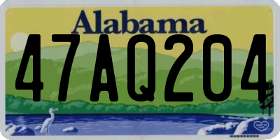 AL license plate 47AQ204