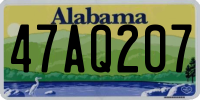 AL license plate 47AQ207