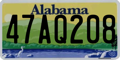 AL license plate 47AQ208