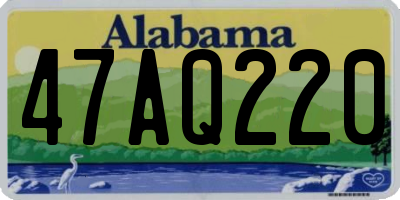 AL license plate 47AQ220