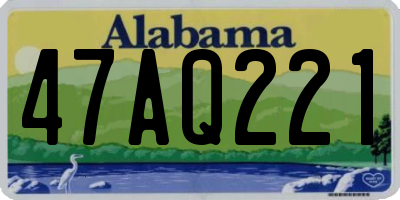 AL license plate 47AQ221
