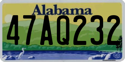 AL license plate 47AQ232