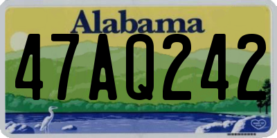 AL license plate 47AQ242