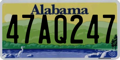 AL license plate 47AQ247