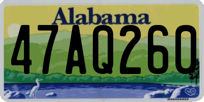 AL license plate 47AQ260