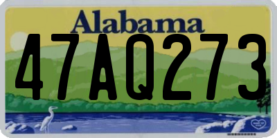 AL license plate 47AQ273