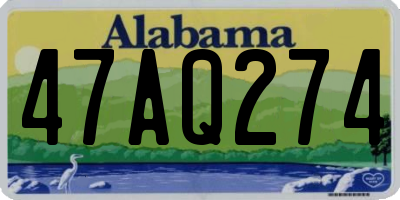AL license plate 47AQ274