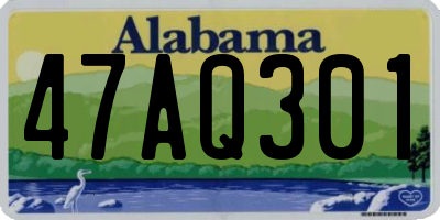 AL license plate 47AQ301