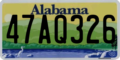 AL license plate 47AQ326