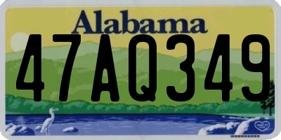 AL license plate 47AQ349