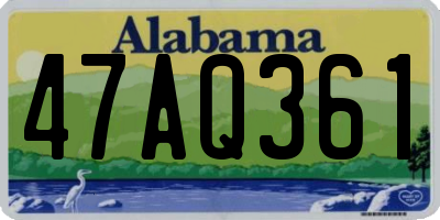 AL license plate 47AQ361
