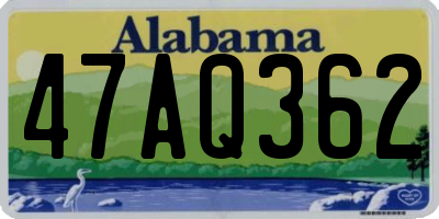 AL license plate 47AQ362