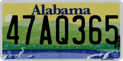 AL license plate 47AQ365
