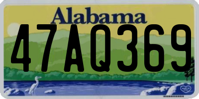 AL license plate 47AQ369
