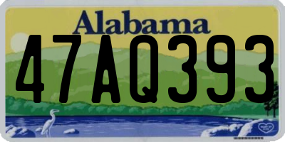 AL license plate 47AQ393