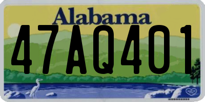AL license plate 47AQ401