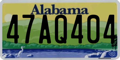 AL license plate 47AQ404
