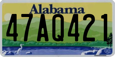 AL license plate 47AQ421