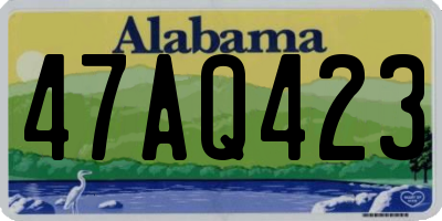 AL license plate 47AQ423