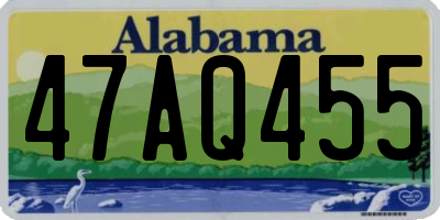 AL license plate 47AQ455