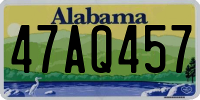 AL license plate 47AQ457