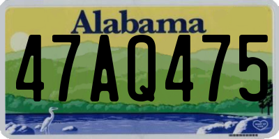 AL license plate 47AQ475