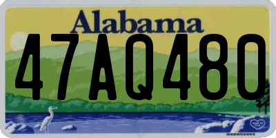 AL license plate 47AQ480