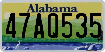 AL license plate 47AQ535
