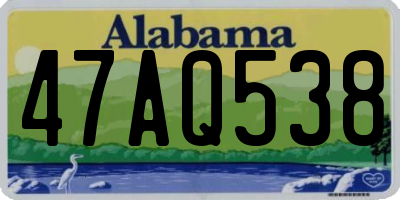 AL license plate 47AQ538
