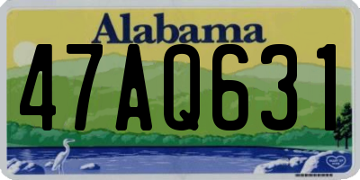 AL license plate 47AQ631
