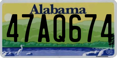 AL license plate 47AQ674