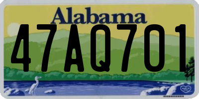 AL license plate 47AQ701