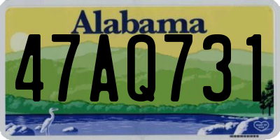 AL license plate 47AQ731
