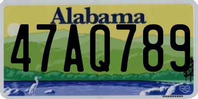 AL license plate 47AQ789