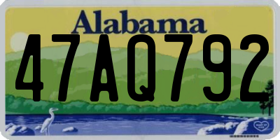 AL license plate 47AQ792