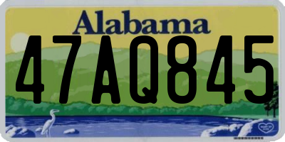 AL license plate 47AQ845
