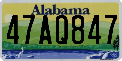 AL license plate 47AQ847