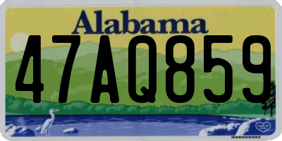 AL license plate 47AQ859