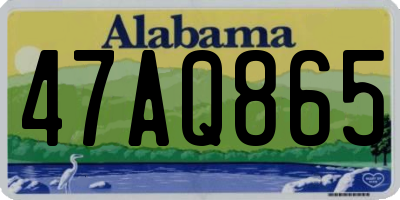 AL license plate 47AQ865