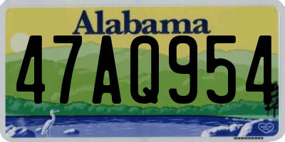 AL license plate 47AQ954