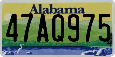 AL license plate 47AQ975