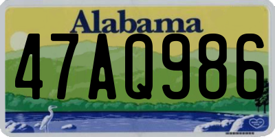 AL license plate 47AQ986