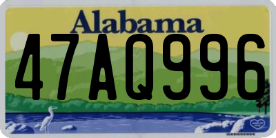 AL license plate 47AQ996