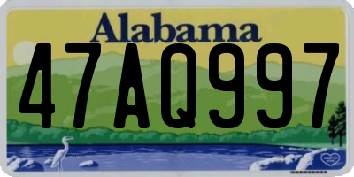 AL license plate 47AQ997