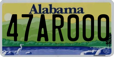 AL license plate 47AR000