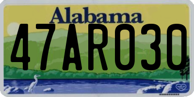 AL license plate 47AR030
