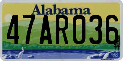 AL license plate 47AR036