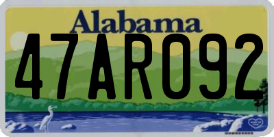 AL license plate 47AR092