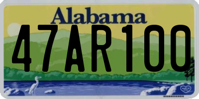 AL license plate 47AR100