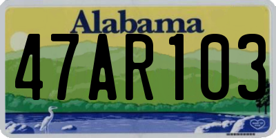 AL license plate 47AR103